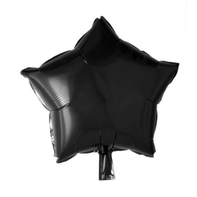 Folieballon ster - Zwart - 46cm