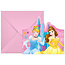 Disney prinsessen Disney Prinsessen papieren uitnodigingen met envelop, 6 stuks