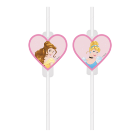 Disney Prinsessen rietjes met afbeelding 4 stuks