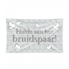 Hulde aan het bruidspaar - Gevelvlag