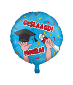 Folieballon Geslaagd Cartoon 46cm