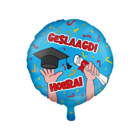 Folieballon Geslaagd Cartoon 46cm