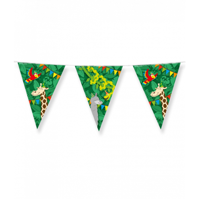 Jungle Dieren - Vlaggenlijn - 10 meter