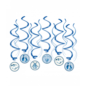 Delftsblauw - Swirl decoratie - 12 stuks