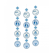 Delftsblauw - Hang decoratie - 3 stuks