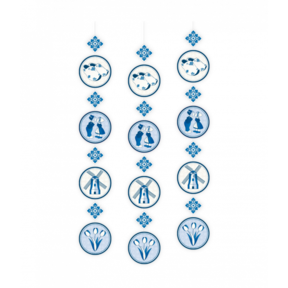 Delftsblauw - Hang decoratie - 3 stuks