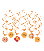 70's - Swirl decoratie - 12 stuks