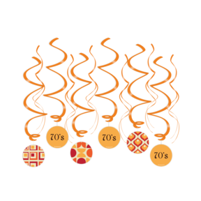 70's - Swirl decoratie - 12 stuks