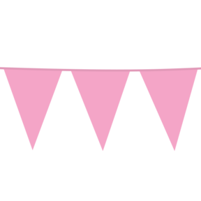 Vlaggenlijn baby roze XL