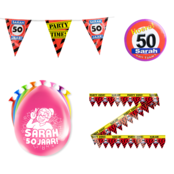 Sarah verjaardag versiering pakket verkeersbord