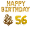 Feest-vieren 56 jaar Verjaardag Versiering Ballon Pakket Goud