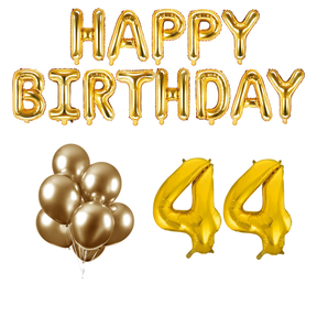 44 jaar Verjaardag Versiering Ballon Pakket Goud