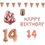 Feest-vieren 14 jaar Verjaardag Versiering Pakket Rosé Goud