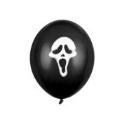 Halloween Ballonnen Scream Zwart 30cm 6st