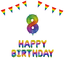 Feest-vieren 8 jaar Verjaardag Versiering Pakket Regenboog