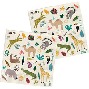 Servetten Zoo Party 33x33cm - 20 stuks