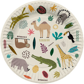 Borden Zoo Party 23cm - 8 stuks - FSC Papier