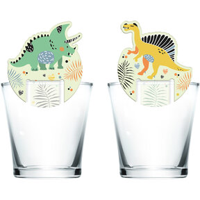 Glasmarkers Dino Roars - 6 stuks