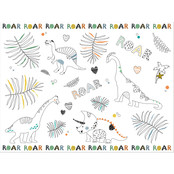 Placemats Kleurplaten Dino Roars - 6 stuks