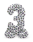 Staande Folieballon Cijfer 3 Bright Panther - 72 cm