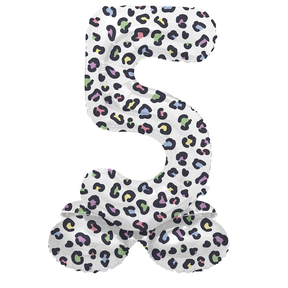 Staande Folieballon Cijfer 5 Bright Panther - 72 cm