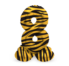 Staande Folieballon Cijfer 8 Tiger Chic - 72 cm