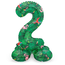 Folat Staande Folieballon Cijfer 2 Jungle Vibe - 41 cm