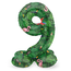 Folat Staande Folieballon Cijfer 9 Jungle Vibe - 41 cm