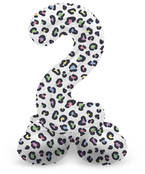 Staande Folieballon Cijfer 2 Bright Panther - 41 cm