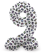 Staande Folieballon Cijfer 9 Bright Panther - 41 cm