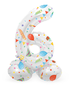 Staande Folieballon Cijfer 6 Joyful Party - 41 cm