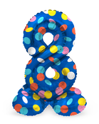 Staande Folieballon Cijfer 8 Colorful Dots - 41 cm