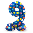 Folat Staande Folieballon Cijfer 9 Colorful Dots - 41 cm