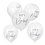 Ginger Ray Confettiballonnen ‘Hey Baby’ Wit - 5 stuks - 30cm