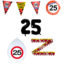 Feest-vieren 25 jaar verjaardag versiering pakket verkeersbord