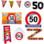 Feest-vieren 50 jaar verjaardag versiering pakket verkeersbord XL Feest-vieren 50 jaar verjaardag versiering pakket verkeersbord XL