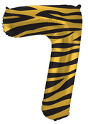 Folieballon Cijfer 7 Tiger Chic - 86 cm