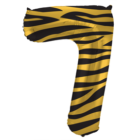 Folieballon Cijfer 7 Tiger Chic - 86 cm