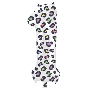 Folieballon Cijfer 1 Bright Panther - 86 cm