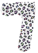 Folieballon Cijfer 7 Bright Panther - 86 cm