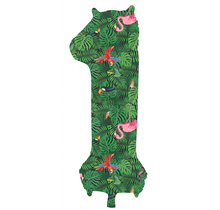 Folieballon Cijfer 1 Jungle Vibe - 86 cm