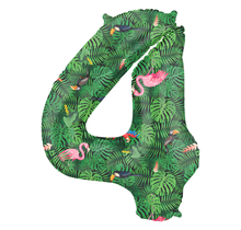 Folieballon Cijfer 4 Jungle Vibe - 86 cm