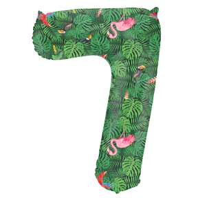 Folieballon Cijfer 7 Jungle Vibe - 86 cm