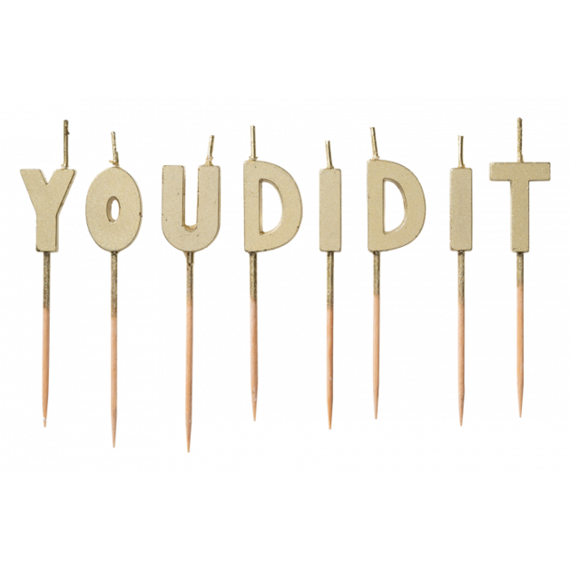 Geslaagd -You Did It - taartkaarsjes