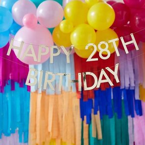 Letterslinger Happy Birthday Goud - Aanpasbaar