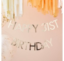 Letterslinger Happy Birthday Rosé Goud - Aanpasbaar