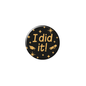 Geslaagd button I did it