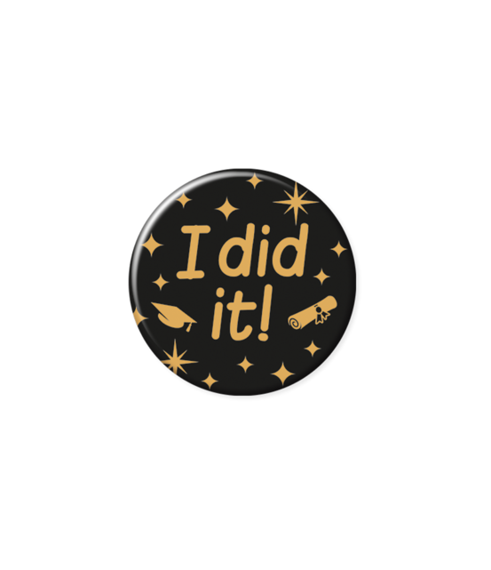 Geslaagd button I did it