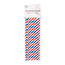 WeFiesta Papieren rietjes rood, wit, blauw 20 stuks