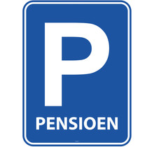 Pensioen Parkeerbord - Deurbord